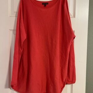 Eileen Fisher Vibrant Red Long Sleeve Top